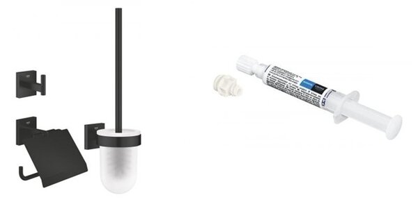 Set set de accesorii 3 în 1 Grohe Start Cube 411232430, adeziv Grohe QuickGlue 41127000