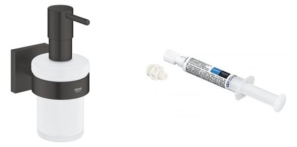 Set dozator săpun Grohe Start Cube 410982430, adeziv Grohe QuickGlue 41127000