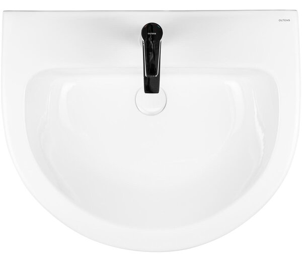 Oltens Jog lavoar 61x49 cm semicircular clasică alb luciu 41001000
