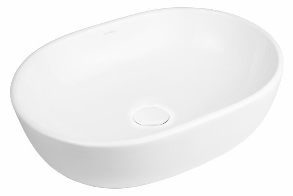 Oltens Hamnes lavoar 47.5x34 cm ovale de blat alb luciu 40309000