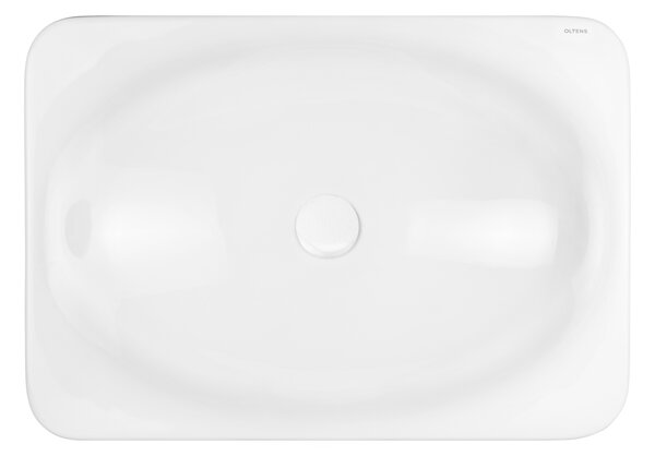 Oltens Kagera lavoar 60x42 cm dreptunghiular de blat alb luciu 40303000