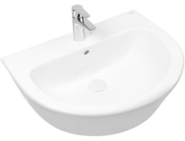 Oltens Jog lavoar 61x49 cm semicircular clasică alb luciu 41001000