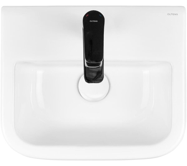 Oltens Vernal lavoar 40x32.5 cm semicircular clasică alb luciu 41003000