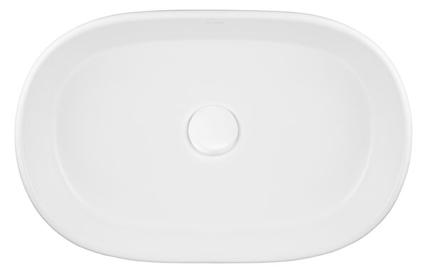 Oltens Lom lavoar 55x34 cm ovale de blat alb luciu 40311000