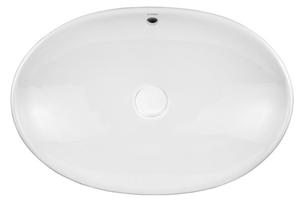 Oltens Sogne lavoar 63x42 cm ovale de blat alb luciu 40310000