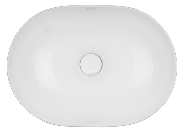Oltens Hamnes lavoar 49.5x35.5 cm ovale de blat alb luciu 40319000
