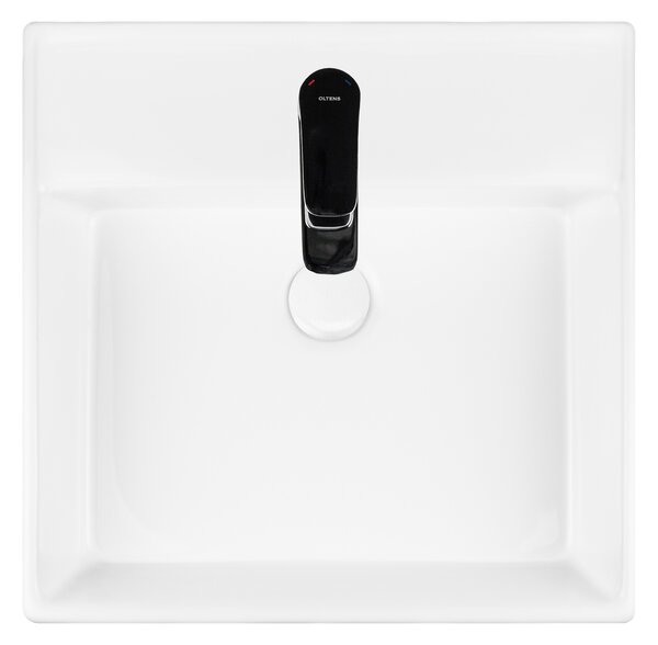 Oltens Hyls lavoar 47x47 cm pătrat de blat alb luciu 41309000