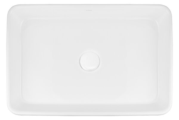 Oltens Lustra lavoar 60.5x35 cm dreptunghiular de blat alb luciu 40306000