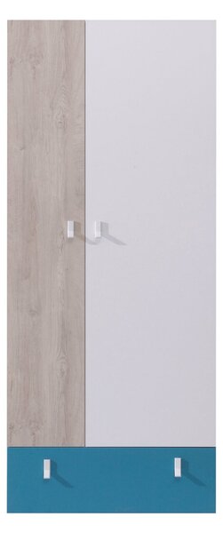 Dulap Camteso 101Alb, Turcoaz, Stejar, 19x8x5cm, Uși dulapUși dulap: Cu balamale