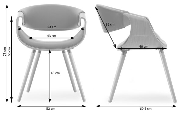 Scaun sufragerie Busque (bej + stejar). Promo -13%. 1136457