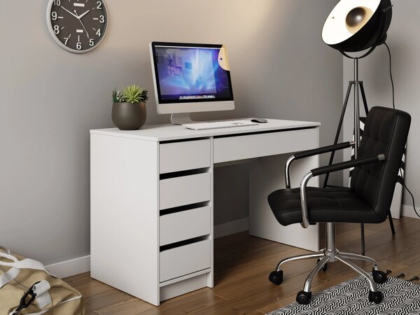 Birou Comfivo Terros I, Alb, PAL laminat, 76x120x55cm, 38 kg
