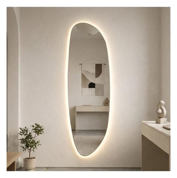 Baltica Design-LED Oglindă cu iluminare integrată STONE FLUID LED/15W/230V 4500K 155x50 cm IP65