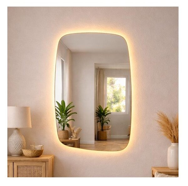 Baltica Design - Oglindă LED cu iluminare integrată STONE CALM LED/15W/230V 2700K 90x60 cm IP65