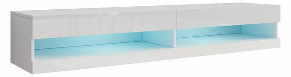 Comodă TV VilrinAlb, Alb lucios, 18x3x4cm