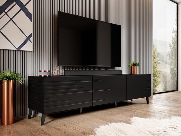 Comodă TV Charlotte 142Negru, 19x5x4cm