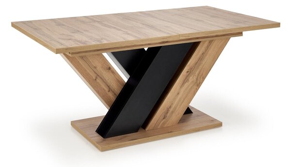 Masă Houston 2091Stejar Wotan, Negru, 8x9x16cm, ExtensieExtensie, PAL laminat, PAL laminat