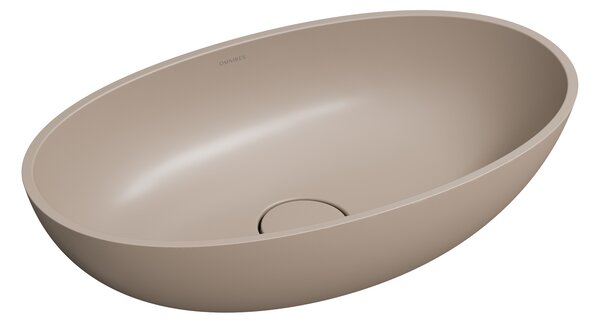 Omnires Shell M+ lavoar 60x35 cm ovale de blat maro/bej mat SHELLUNDB