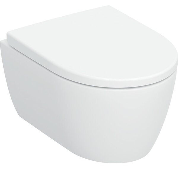 Geberit iCon vas wc cu capac soft-close agăţat fără margine cu spălare turbionară alb lucios 503.048.00.8