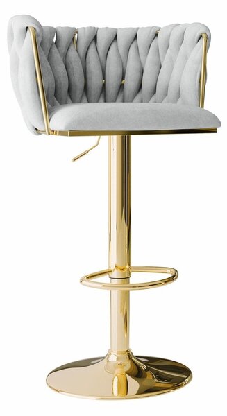 Scaun bar Comfivo Hilaritas IVGri, Auriu, 9x5x5cm, Tapiterie, Metalic