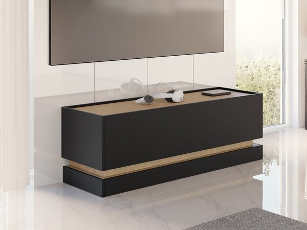 Comodă TV Comfivo Tilia INegru, Stejar, 15x5x4cm