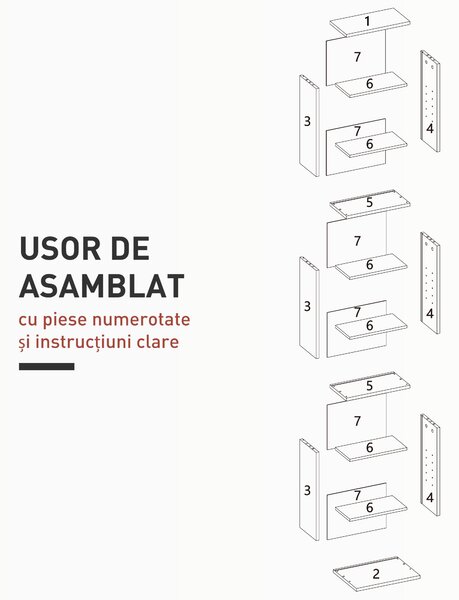 HOMCOM Unitate de Stocare pentru 260 de CD-uri/120 de DVD-uri - Alb | Aosom Romania