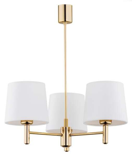 Brilagi - Lustră pe tijă MONTE 3xE27/15W/230V crem/auriu