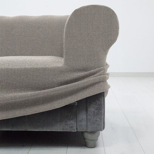 Huse super elastice HARMONIA gri deschis fotoliu (l. 70 - 110 cm)