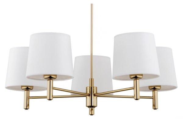 Brilagi - Candelabru cu tijă MONTE 5xE27/15W/230V crem/auriu
