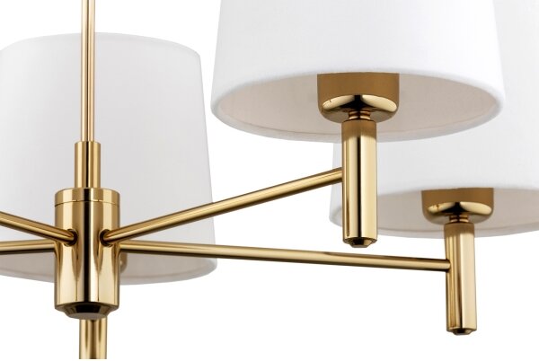 Brilagi - Candelabru cu tijă MONTE 5xE27/15W/230V crem/auriu