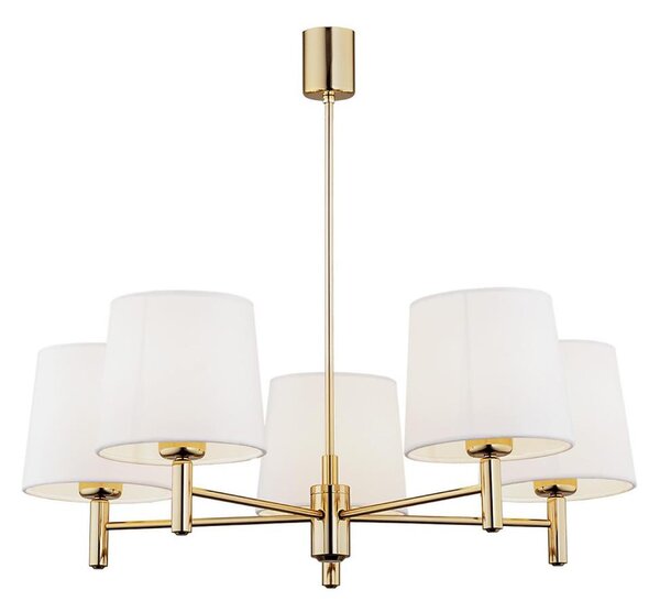 Brilagi - Candelabru cu tijă MONTE 5xE27/15W/230V crem/auriu