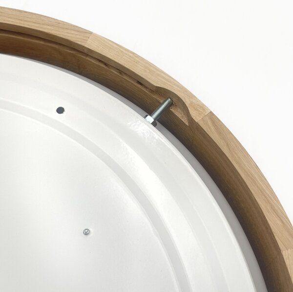 Brilagi - Plafonieră LED MANAROLA PLAIN, 24W, 230V, 3000K, diam. 41 cm, stejar