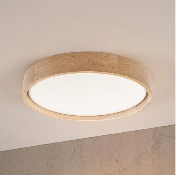 Brilagi - Plafonieră LED MANAROLA PLAIN, 24W, 230V, 3000K, diam. 41 cm, stejar