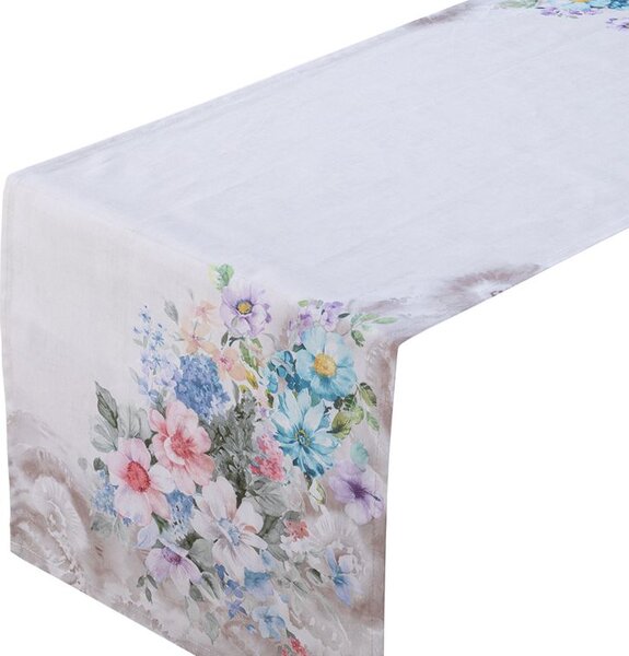 Traversă de masă cu imprimeu ÎNFLORIRE FLORALĂ 45 x 140 cm