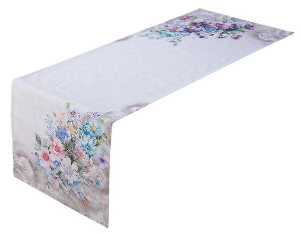 Traversă de masă cu imprimeu ÎNFLORIRE FLORALĂ 45 x 140 cm