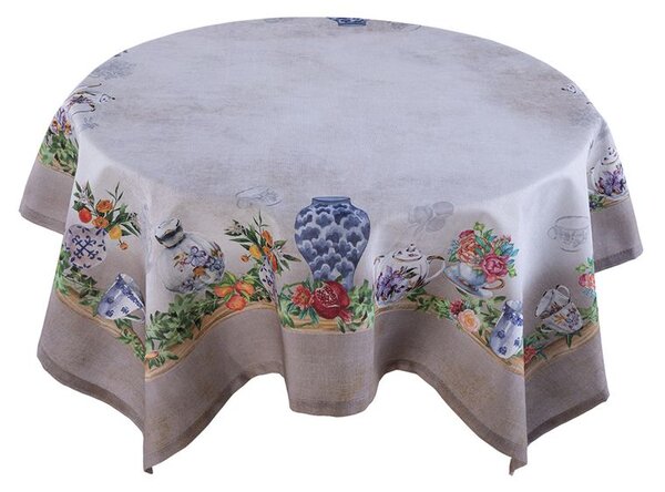 Față de masă centrală cu imprimeu GRĂDINĂ ÎNFLORITĂ 93 x 93 cm