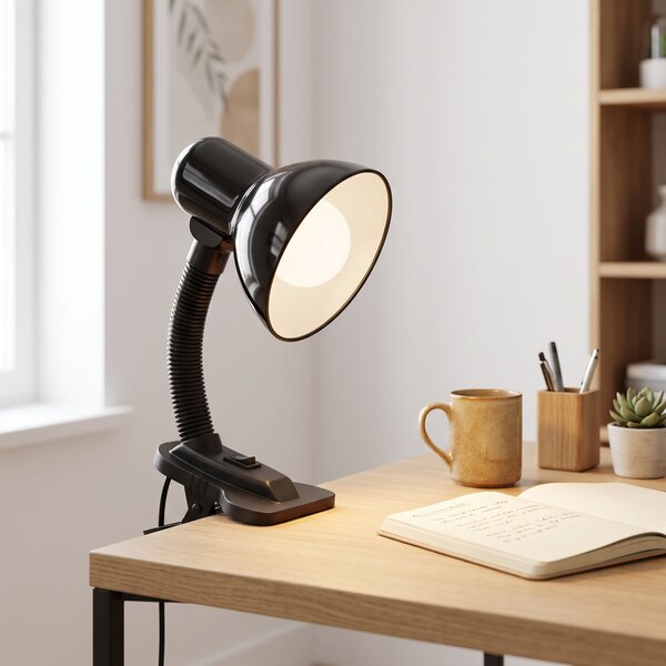Lampă de birou și de veghe cu clemă JNH045-1T Black