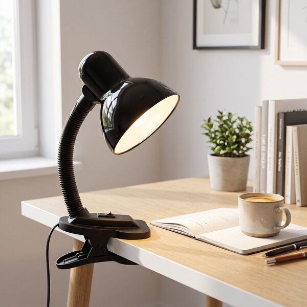 Lampă de birou și de veghe cu clemă JNH045-1T Black
