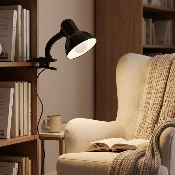 Lampă de birou și de veghe cu clemă JNH045-1T Black