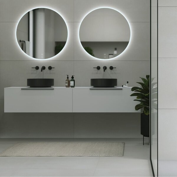 Kludi Resa R lavoar cu dop 40x40 cm rotund de blat negru mat 58CW1039