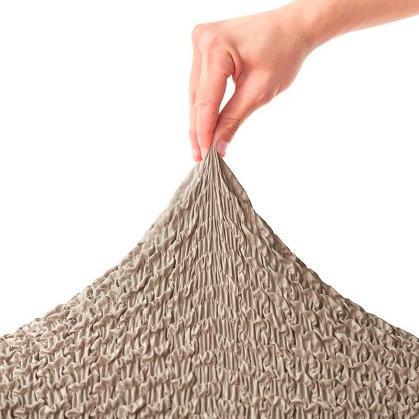 Huse bielastice MOSAICO bej scaun cu spatar 2 buc (45 x 45 x 50 cm)