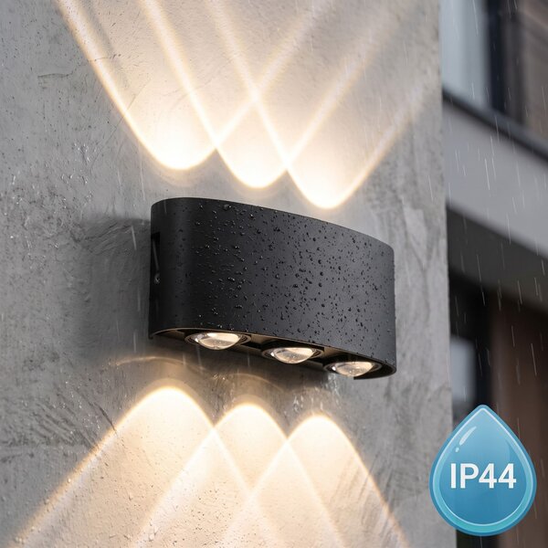 Aplică de perete pentru fațadă LED JNH040-6G Black