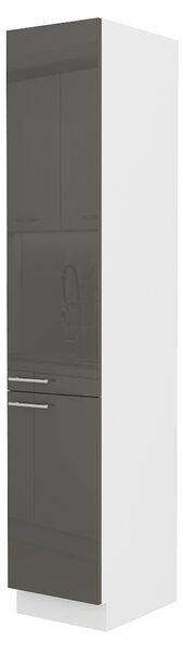 Dulap de bucătărie pentru alimente Lavera 40 DK 210 2F (alb + gri lucios). 1032429