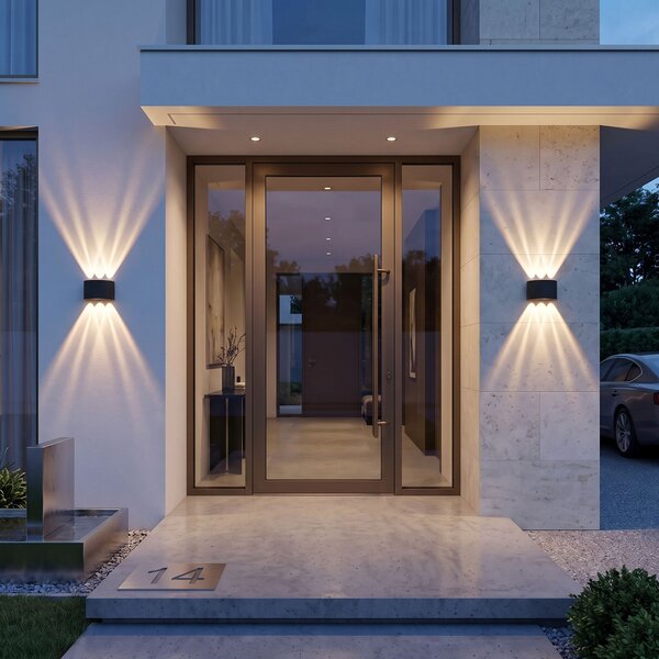 Aplică de perete pentru fațadă LED JNH040-6G Black