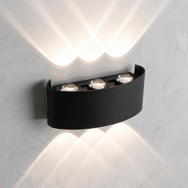 Aplică de perete pentru fațadă LED JNH040-6G Black