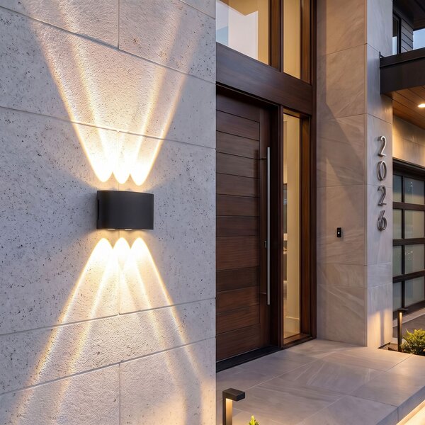 Aplică de perete pentru fațadă LED JNH040-6G Black