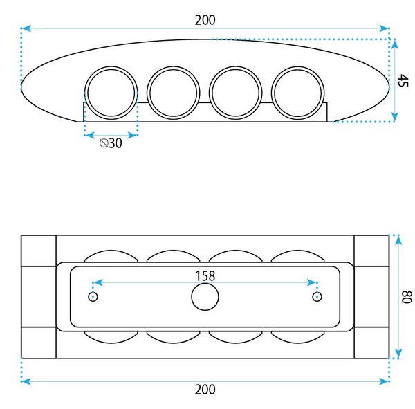 Aplică de perete pentru fațadă LED JNH041-8G Black