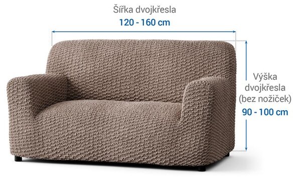 Huse bielastice MOSAICO alunei fotoliu dublu (l. 120 - 160 cm)