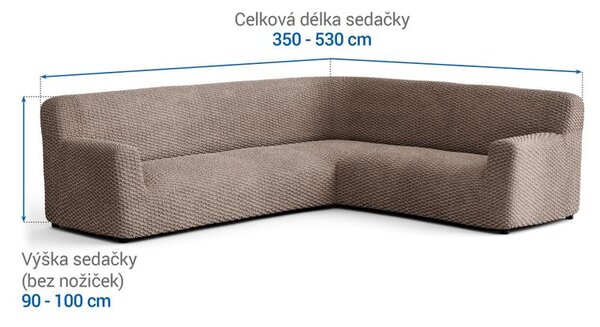 Huse bielastice MOSAICO alunei colțar (l. 350 - 530 cm)