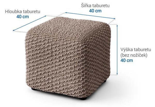 Huse bielastice MOSAICO alunei taburet (40 x 40 x 40 cm)