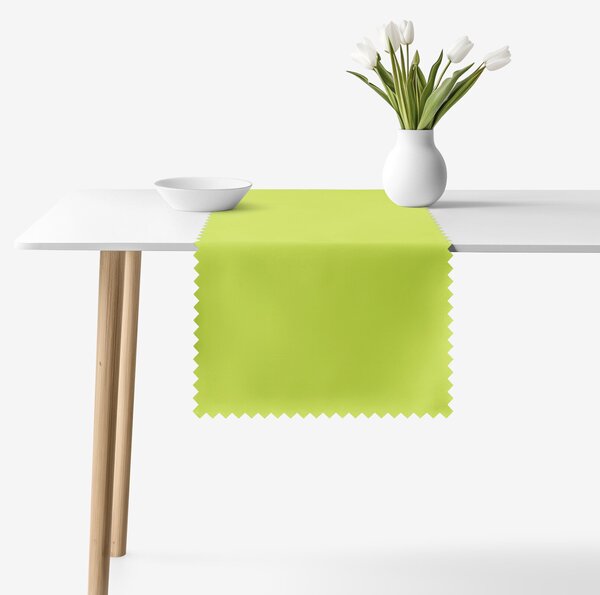 Goldea napron de masă teflonat - verde 50x120 cm